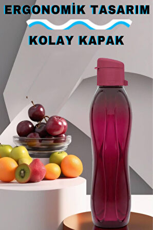 750 ML Su Matarası Eve, Okula, Spora, İş Yerine Uygun & Su Şişesi & Suluk - Bordo