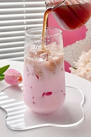 Borosilikat Sunum | Soğuk Meşrubat & Kahve Bardağı Isıya Dayanıklı Bardak 500 ml Origamicup 2 adet