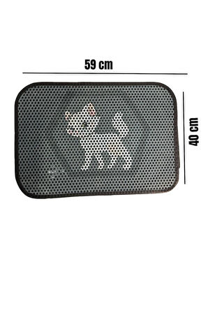 Kedi Tuvalet Önü Kum Toplayıcı Temizleyici Elekli Paspas ( 59 x 40 cm )