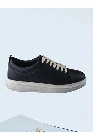 Unisex Hakiki Deri Hafif Poli Yazlık  Dikişli Taban Beyaz Bağcıklı Erkek Kadın Sneaker Ayakkabı