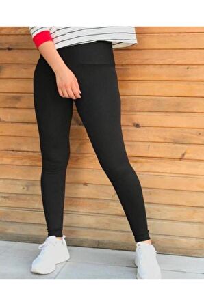 Kadın Siyah Geniş Kemer Çelik Tayt