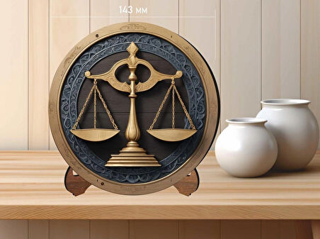  Ahşap Masaüstü UV Baskılı Avukatlar İçin Dekoratif Tablo V14