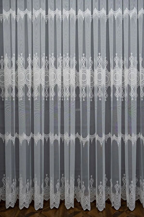 Brillant Bore Salon Tül Perde Model Tasarım Çeşit Renk Tül 3 Katpileli