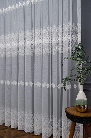 Brillant Damask Mentol Salon Tül Perde Model Tasarım Çeşit Renk Tül 3 Katpileli