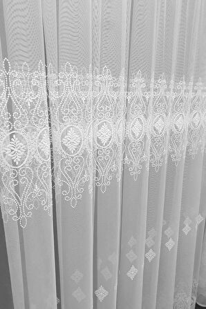 Brillant Damask Mentol Salon Tül Perde Model Tasarım Çeşit Renk Tül 3 Katpileli