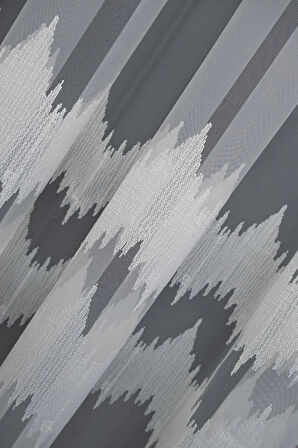 Zigzag Spor Genç Tasarım Desen Model Tül Perde İşlemeli Tül 2 Kat Pileli