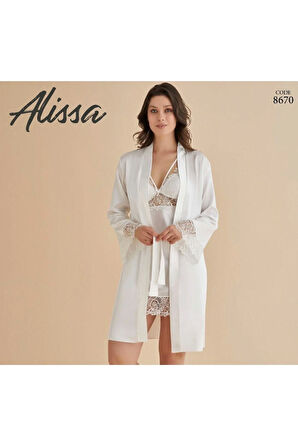 Saten Gecelik Sabahlık Pijama Takım Şort Takım 6'lı Gelin Çeyiz Seti 8670