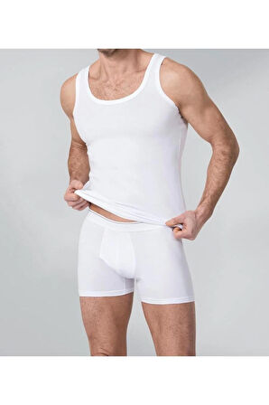 Erkek Modal Atlet Boxer Takım - Beyaz 195