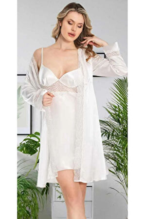 Kutulu Çeyizlik Saten Dantelli Altılı Set-355