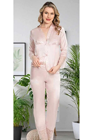 Kutulu Çeyizlik Saten Dantelli Altılı Set-370