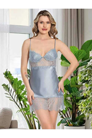 Kutulu Çeyizlik Saten Dantelli Altılı Set-370