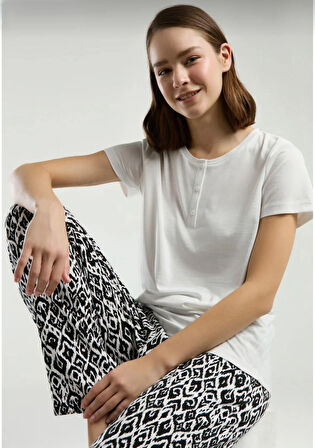 Kadın Kısa Kol Pijama Takım-3241