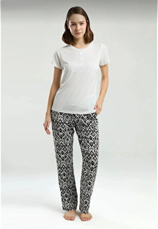Kadın Kısa Kol Pijama Takım-3241