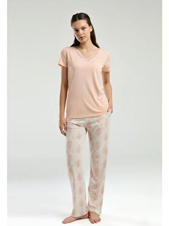 Kadın Kısa Kol Pijama Takımı-3257