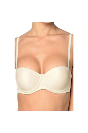 2850 Kadın Şeffaf Destekli Straplez Sütyen