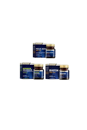 Folic(folat) Acid 100 T.+ Selenometiyonin Formunda Selenyum 100 T. +biotin 5000 Mcg