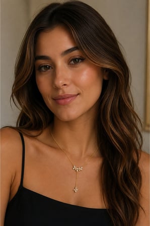 Minimal Zirkon Taşlı Kelebek Sallantılı Gold Kolye