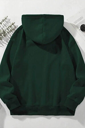 Peluş Ayı Baskılı Kapüşonlu Sweatshirt