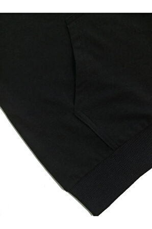 El Yazı Detaylı 2 İplik Şardonlu Kapüşonlu  Sweatshirt