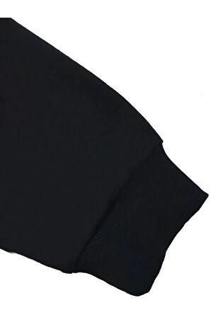 El Yazı Detaylı 2 İplik Şardonlu Kapüşonlu  Sweatshirt
