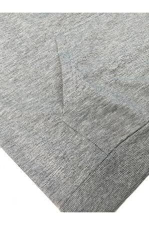 El Yazı Detaylı 2 İplik Şardonlu Kapüşonlu  Sweatshirt