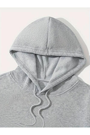 İskambil Kart Desenli Kapüşonlu Sweatshirt