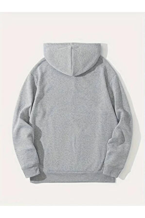 İskambil Kart Desenli Kapüşonlu Sweatshirt