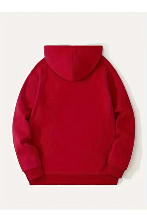 İskambil Kart Desenli Kapüşonlu Sweatshirt