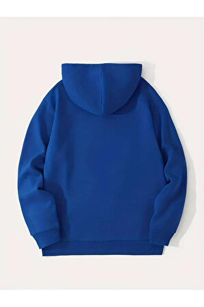 İskambil Kart Desenli Kapüşonlu Sweatshirt