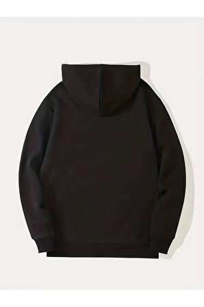 İskambil Kart Desenli Kapüşonlu Sweatshirt