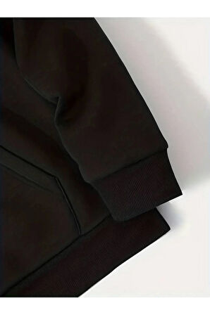 İskambil Kart Desenli Kapüşonlu Sweatshirt