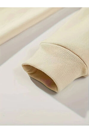 Astronot Arka Baskılı Kapüşonlu Sweatshirt