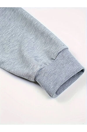Astronot Arka Baskılı Kapüşonlu Sweatshirt