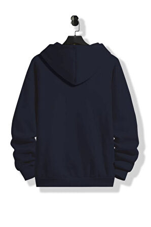 Astronot Arka Baskılı Kapüşonlu Sweatshirt