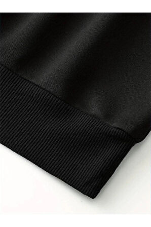 Astronot Arka Baskılı Kapüşonlu Sweatshirt