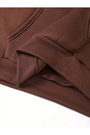 But Baskılı Kapüşonlu Sweatshirt