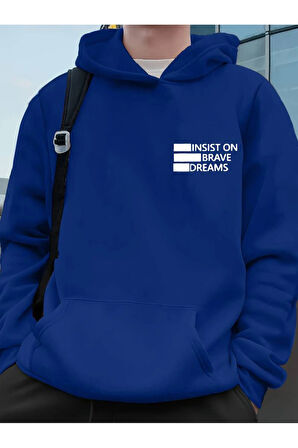 Dreams Yazı Baskılı Kapüşonlu Sweatshirt