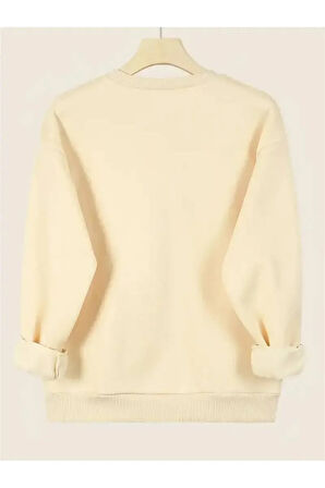 Choose Happy Baskılı Kapüşonlu Sweatshirt