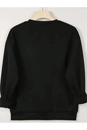 Choose Happy Baskılı Kapüşonlu Sweatshirt