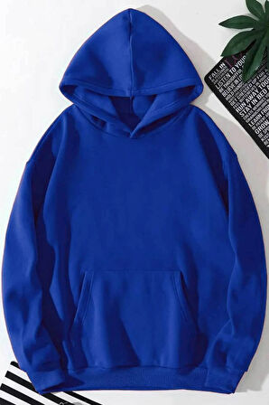 Unisex Kelebek Baskılı Kapüşonlu Sweatshirt