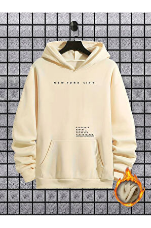 New York City2 Baskılı Kapüşonlu Sweatshirt