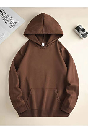 Night Baskılı Kapüşonlu Sweatshirt