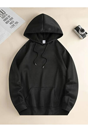 Night Baskılı Kapüşonlu Sweatshirt