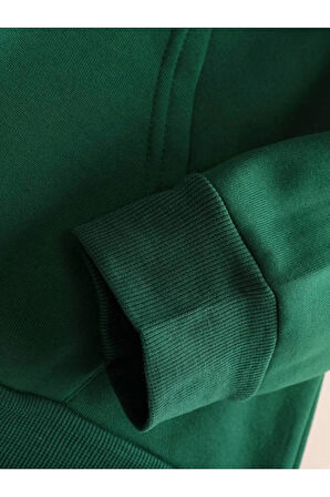 Night Baskılı Kapüşonlu Sweatshirt