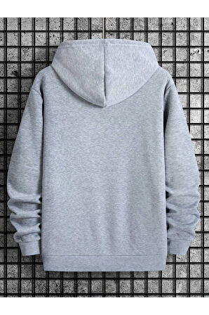 Noel Baskılı Kapüşonlu Sweatshirt
