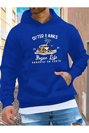 Pogue Life Baskılı Kapüşonlu Sweatshirt