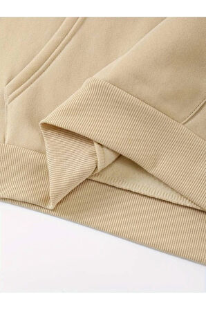 Positive Baskılı Kapüşonlu Sweatshirt