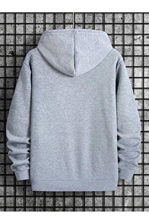 Positive Baskılı Kapüşonlu Sweatshirt