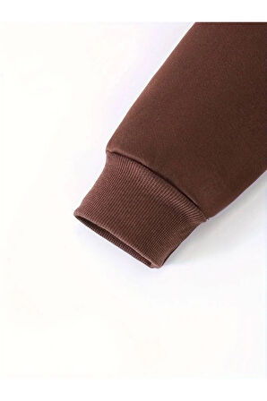 Positive Baskılı Kapüşonlu Sweatshirt