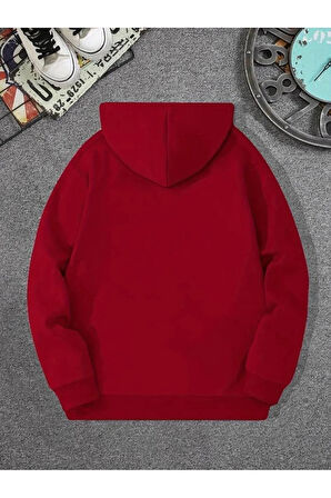 Erkek el yazılı baskılı kapüşonlu sweatshirt